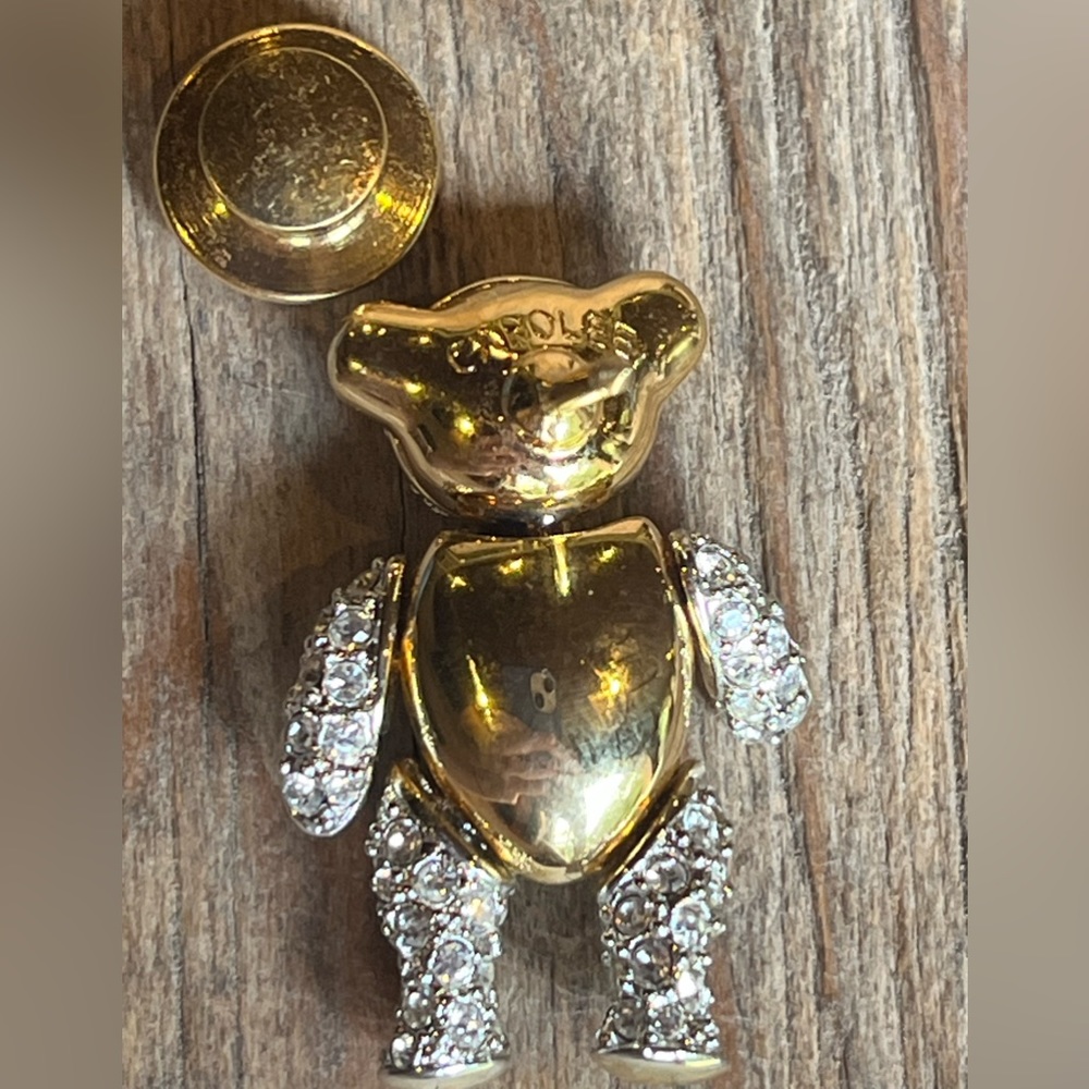 Carolee Rhinestone Bear Pin - Picture 2 of 5